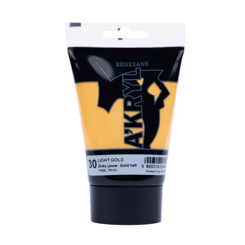 Akriliniai dažai Renesans A'KRYL 100ml - Metalizuota aukso sp.