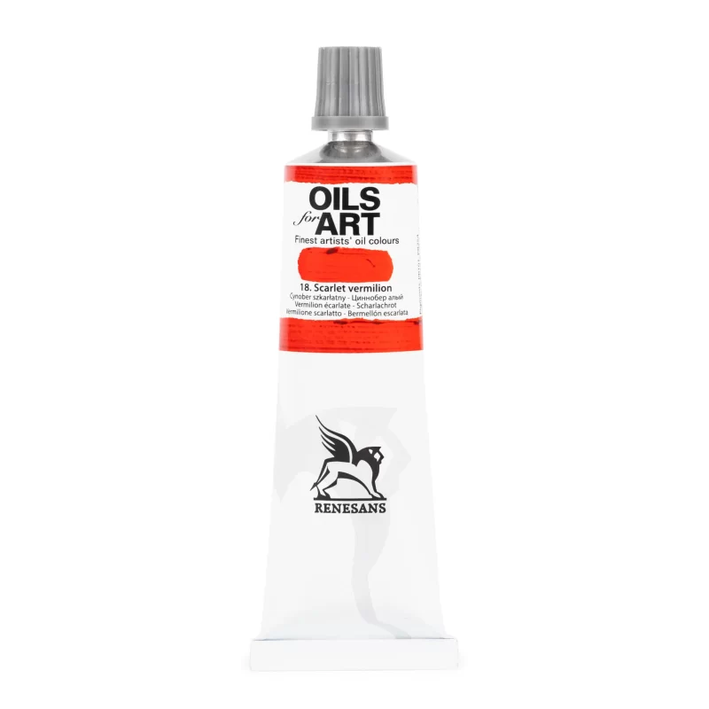 Aliejiniai dažai Renesans "OILs for Art" Scarlet vermilion - 60ml