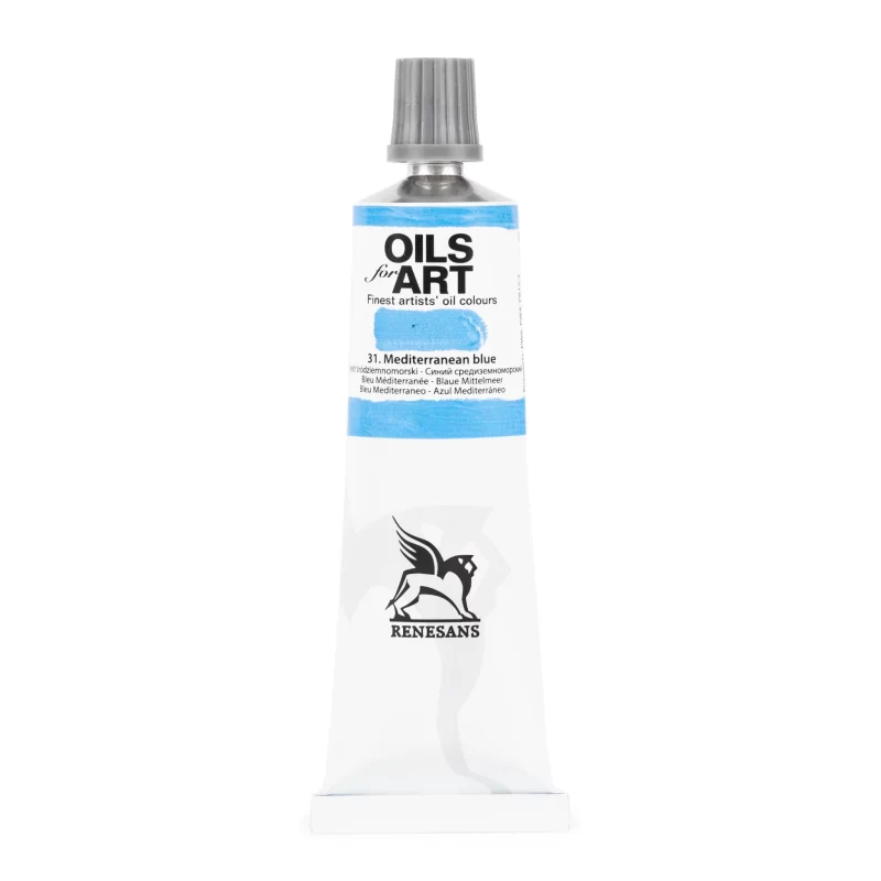 Aliejiniai dažai Renesans "OILs for Art" Mediterranean blue - 60ml