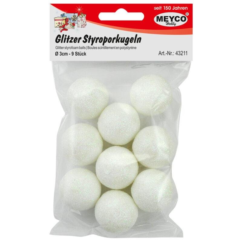 Blizgūs maži putplasčio burbuliukai 30mm - baltos sp.