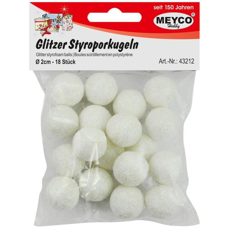 Blizgūs maži putplasčio burbuliukai 20mm - baltos sp.