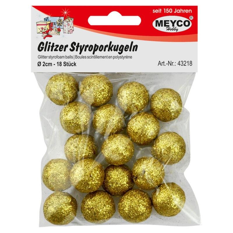 Blizgūs maži putplasčio burbuliukai 20mm - aukso sp.