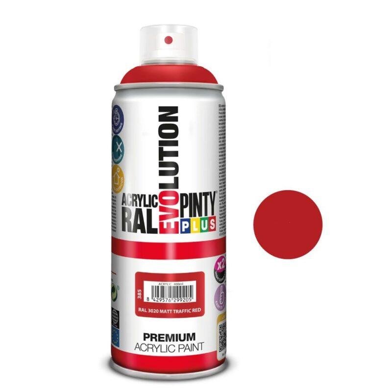 Aerozoliniai dažai Evolution 400ml - 3020 raudona matinė sp.
