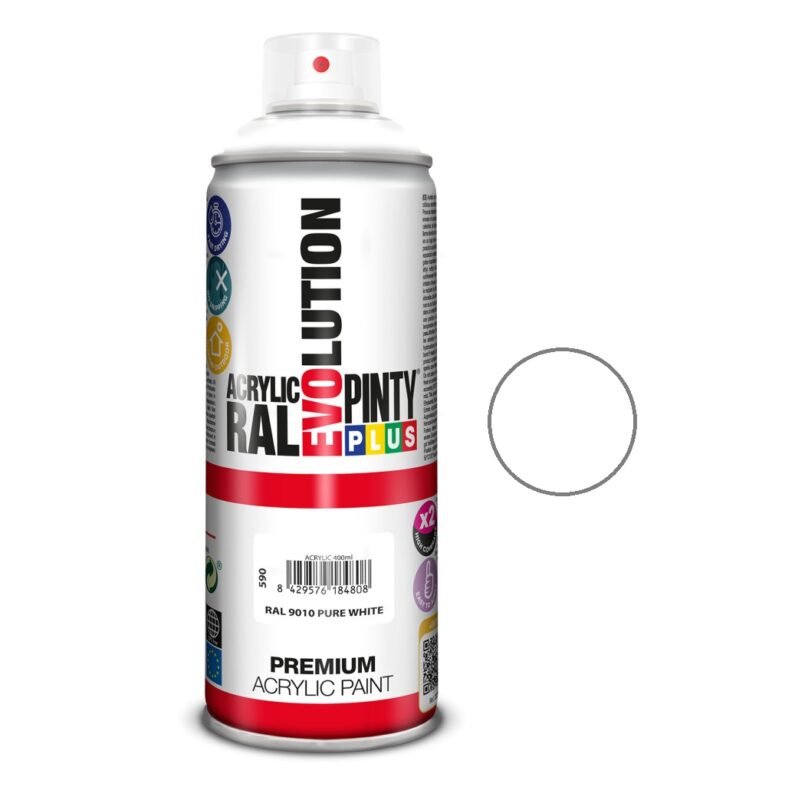 Aerozoliniai dažai Evolution 400ml - 9010 švari balta sp.