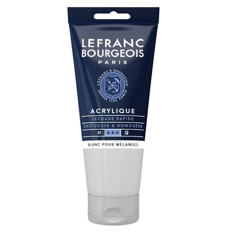 Akriliniai dažai LB Fine 80ml  800 mixing white