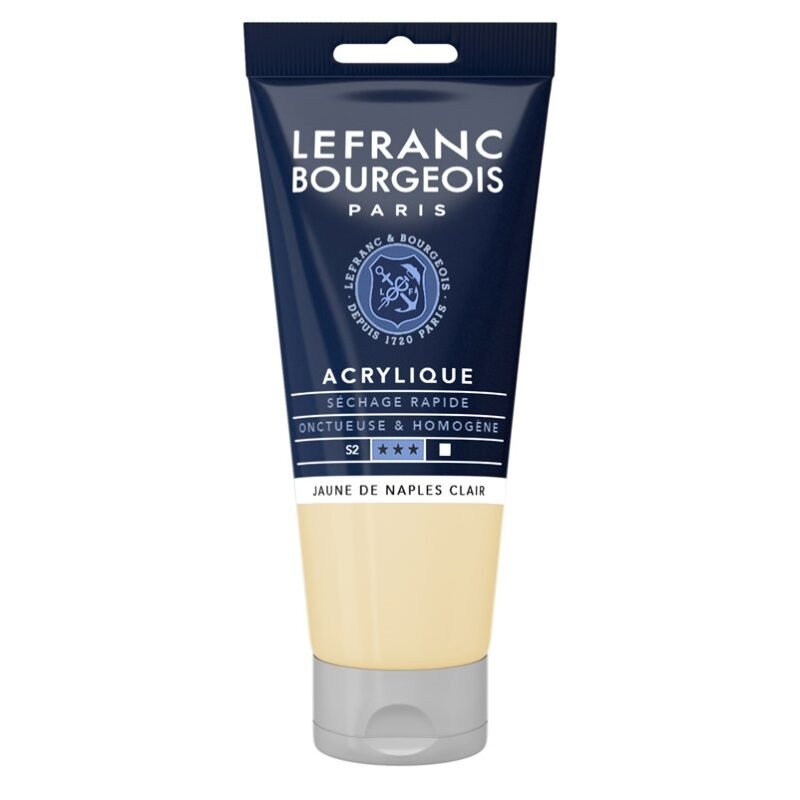 Akriliniai dažai LB Fine 80ml  887 naples yellow light
