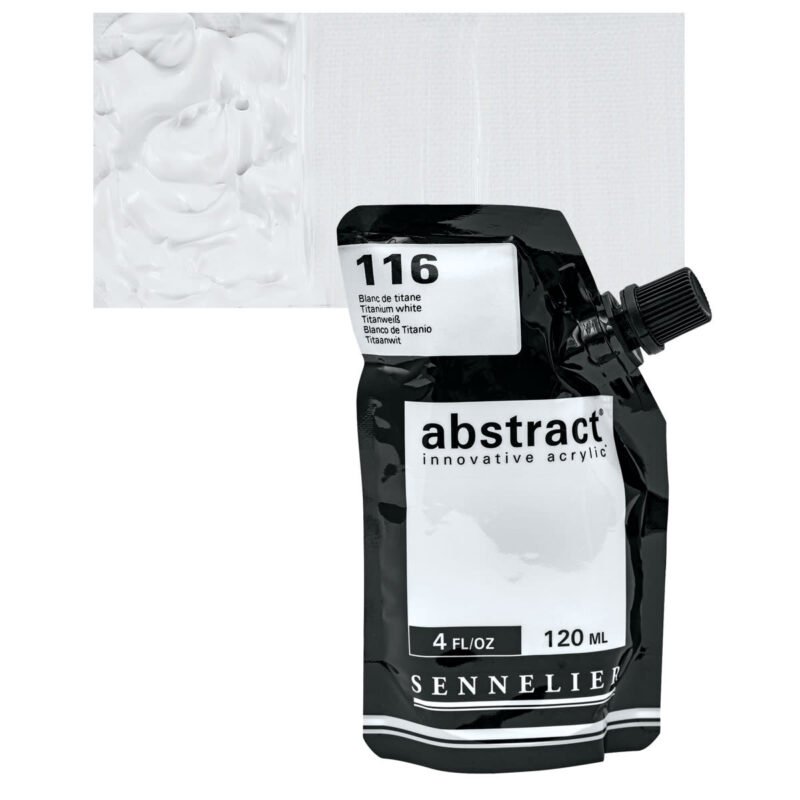 Akriliniai dažai Sennelier Abstract 120ml 116 Titanium white