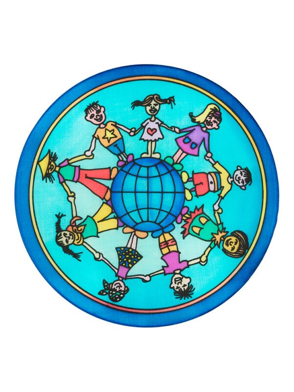 Šilko rėmelis su piešiniu "Kids World" 20cm