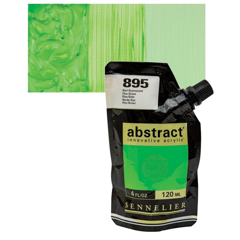 Akriliniai dažai Sennelier Abstract 120ml 895 Fluo Green
