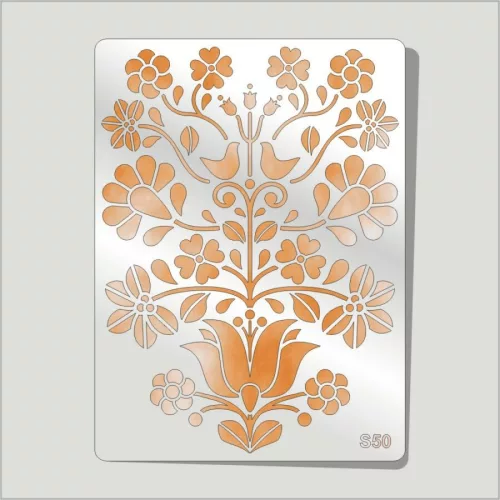 Trafaretas 3D reljefams. Pagamintas iš storesnio plastiko.Tinka dekoravimo darbams antįvairių paviršių. Išmatavimai: 20x14,5x0,2cm