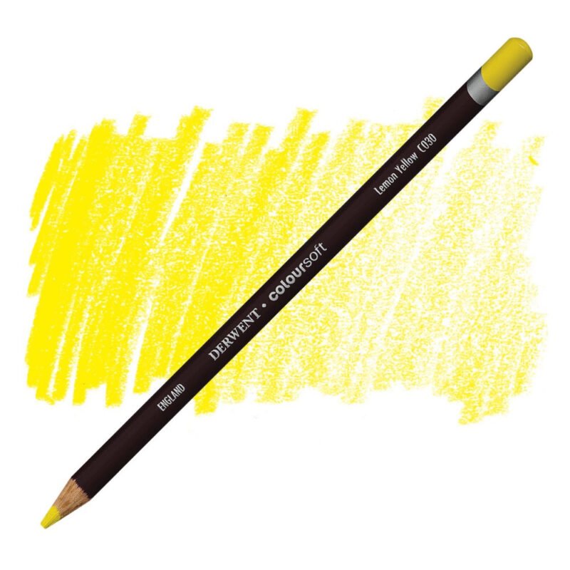 Spalvotas pieštukas Derwent Coloursoft C030 lemon yellow