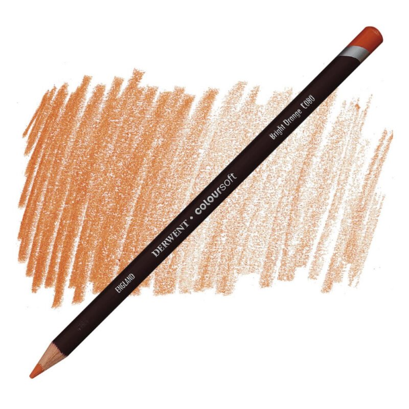 Spalvotas pieštukas Derwent Coloursoft C080 bright orange