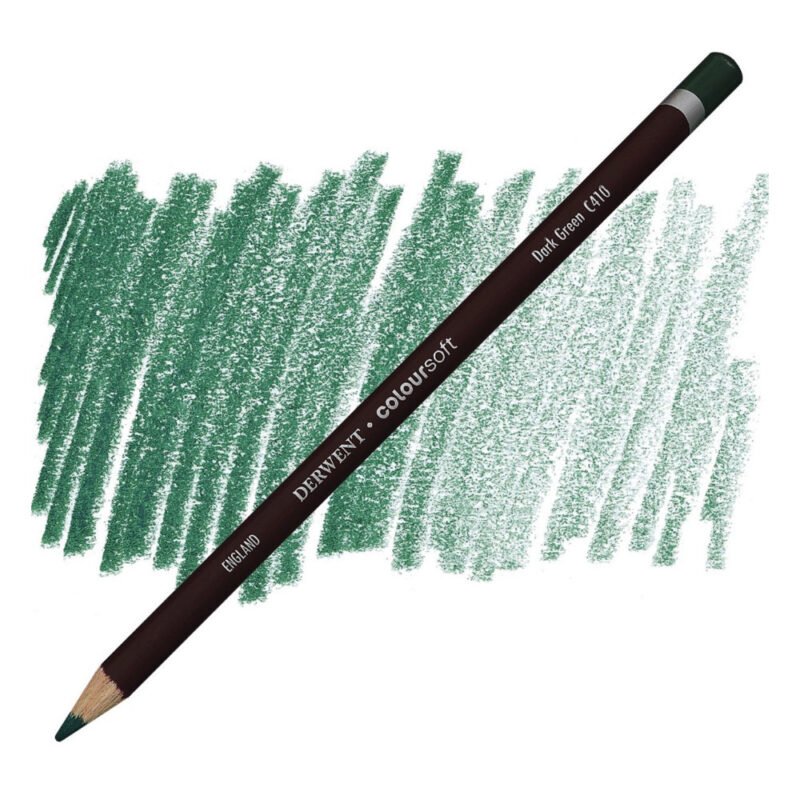 Spalvotas pieštukas Derwent Coloursoft C410 dark green
