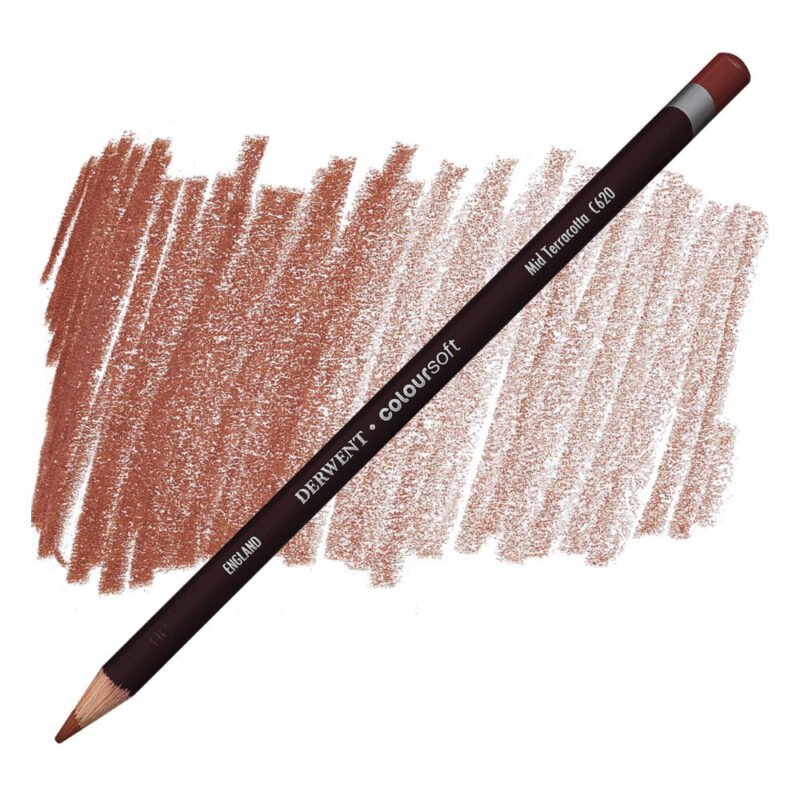 Spalvotas pieštukas Derwent Coloursoft C620 mid terracotta