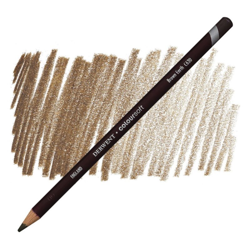 Spalvotas pieštukas Derwent Coloursoft C630 brown earth