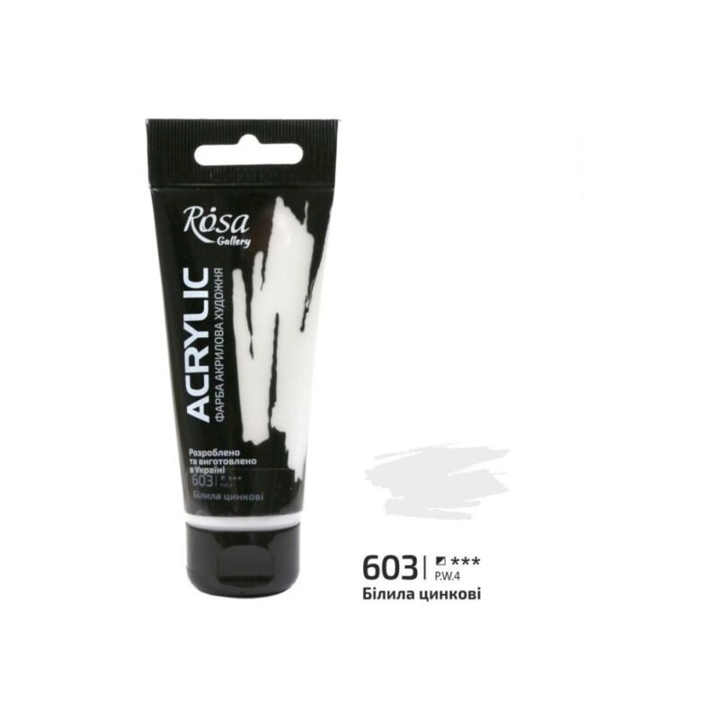 Akriliniai dažai Rosa Gallery 60ml Zinc White