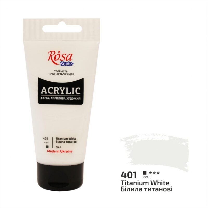 Akriliniai dažai Rosa Studio 75ml Titanium White