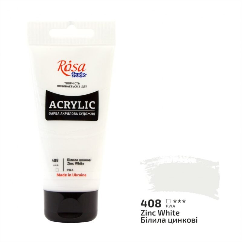 Akriliniai dažai Rosa Studio 75ml Zinc White