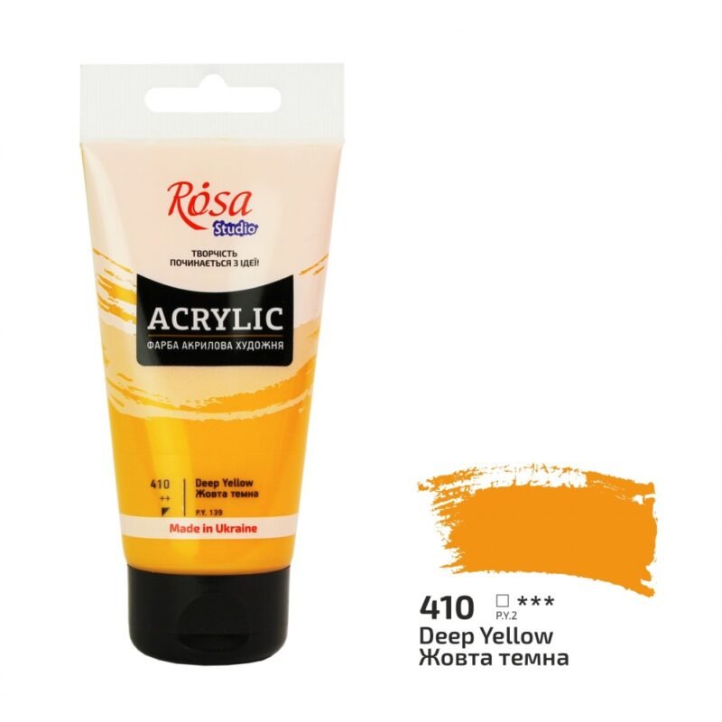 Akriliniai dažai Rosa Studio 75ml Dark Yellow