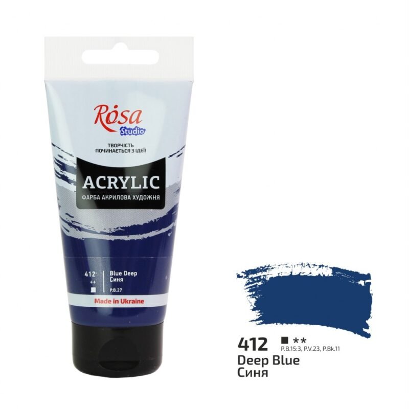 Akriliniai dažai Rosa Studio 75ml Blue Deep