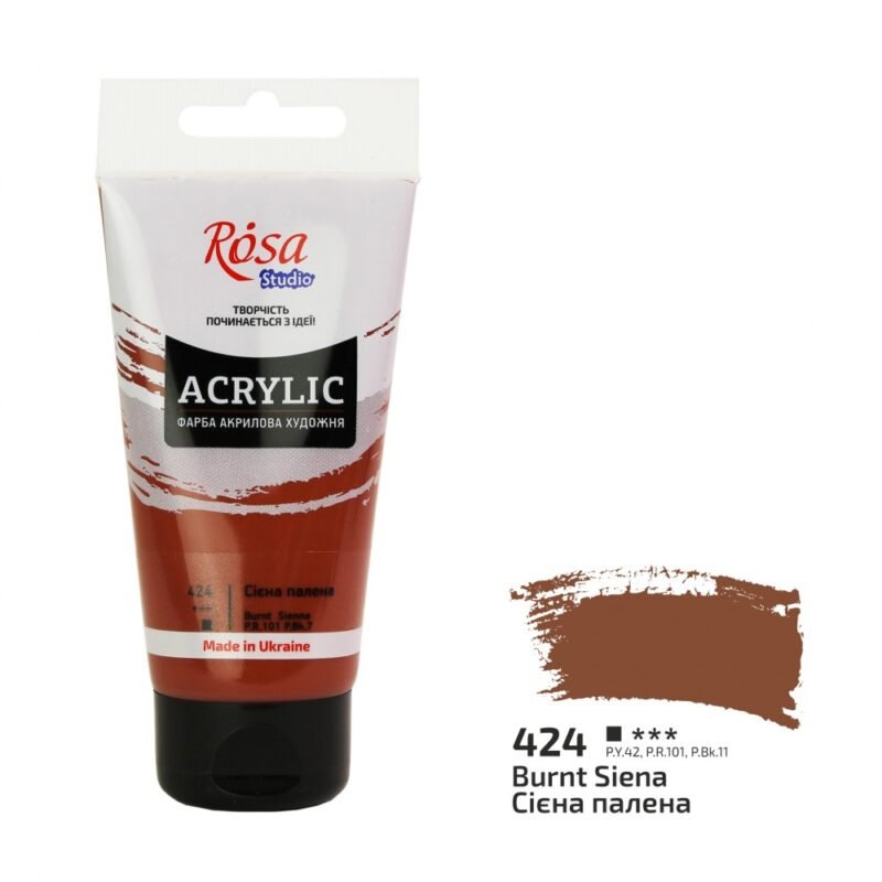 Akriliniai dažai Rosa Studio 75ml Burnt Sienna