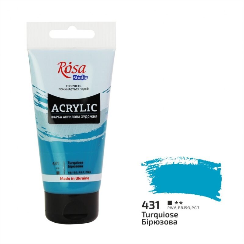 Akriliniai dažai Rosa Studio 75ml Turquoise blue