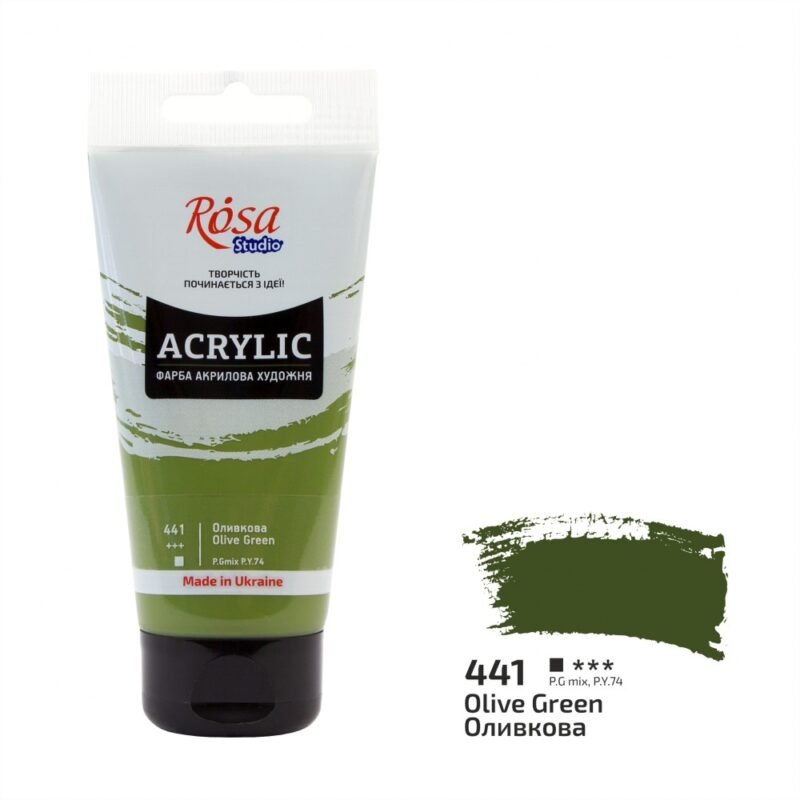 Akriliniai dažai Rosa Studio 75ml Olive Green