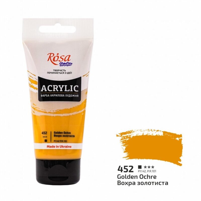 Akriliniai dažai Rosa Studio 75ml Golden Ochre