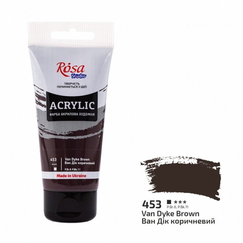 Akriliniai dažai Rosa Studio 75ml Van Dyke Brown