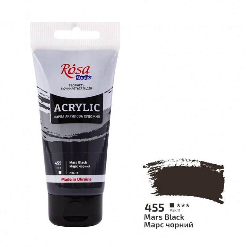 Akriliniai dažai Rosa Studio 75ml Mars Black