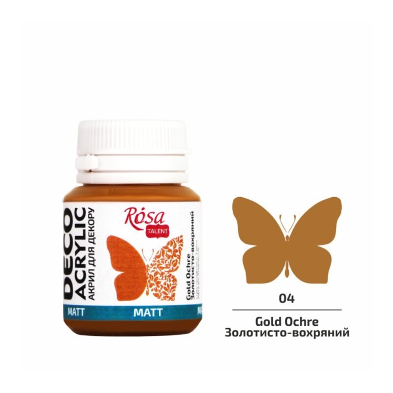 Akriliniai dažai Rosa Talent matiniai 20ml Gold Ochre