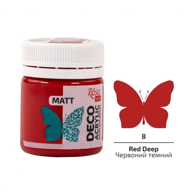 Akriliniai dažai Rosa Talent matiniai 20ml Red Deep