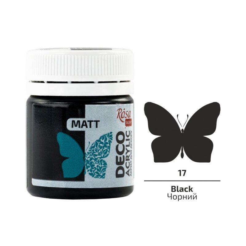 Akriliniai dažai Rosa Talent matiniai 20ml Black