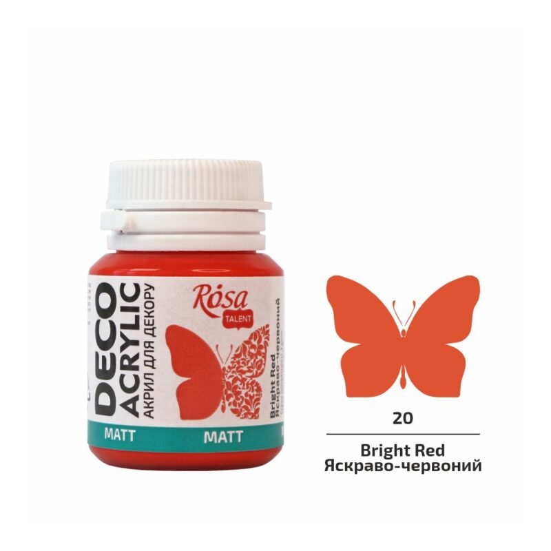 Akriliniai dažai Rosa Talent matiniai 20ml Bright Red
