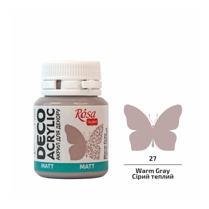 Akriliniai dažai Rosa Talent matiniai 20ml Warm Gray