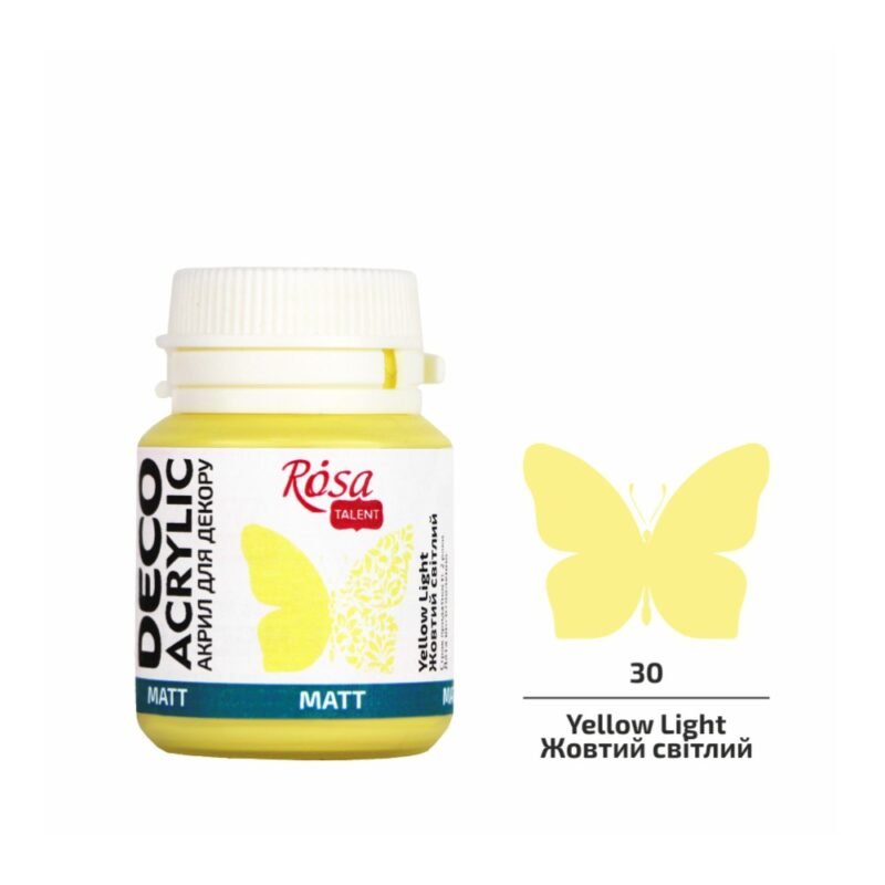 Akriliniai dažai Rosa Talent matiniai 20ml Yellow Light