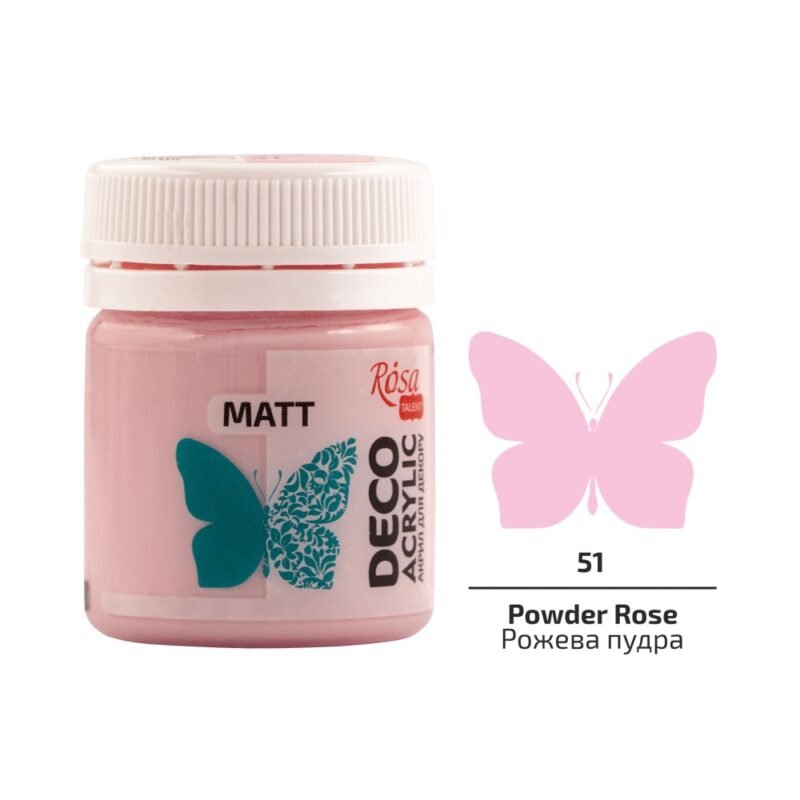 Akriliniai dažai Rosa Talent matiniai 20ml Powder Rose