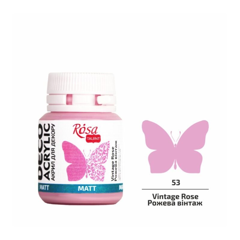 Akriliniai dažai Rosa Talent matiniai 20ml Vintage Rose