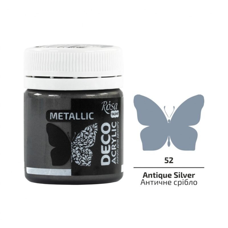Akriliniai dažai Rosa Talent metalizuoti 20ml Antique Silver
