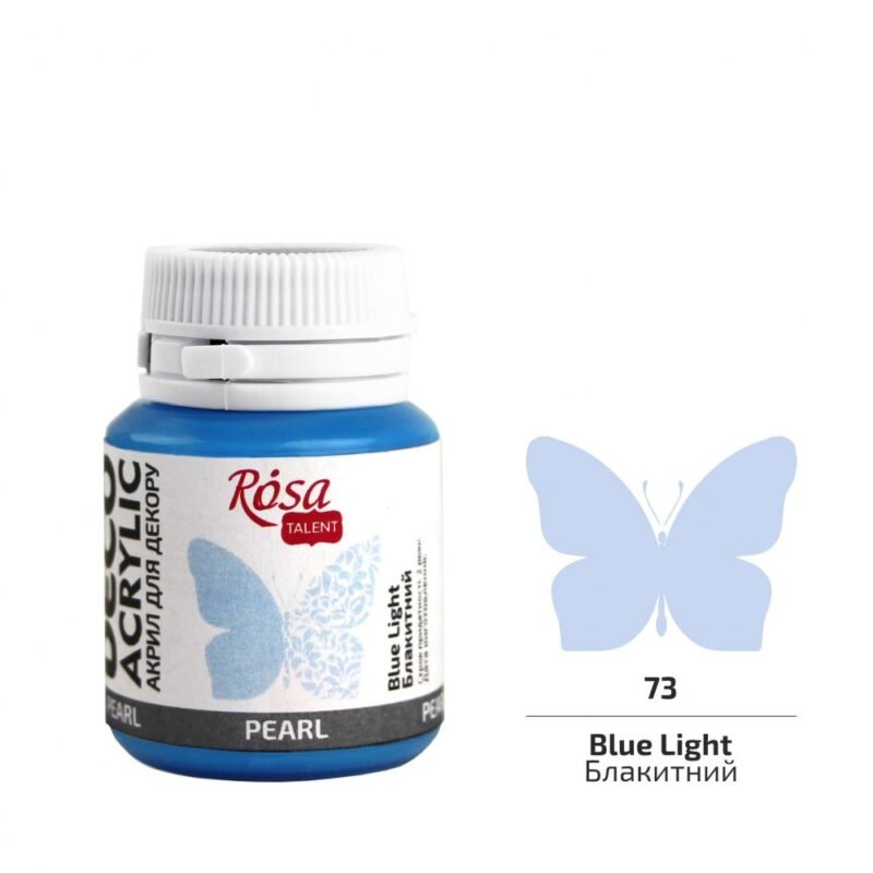 Akriliniai dažai Rosa Talent perlamutriniai 20ml Blue Light
