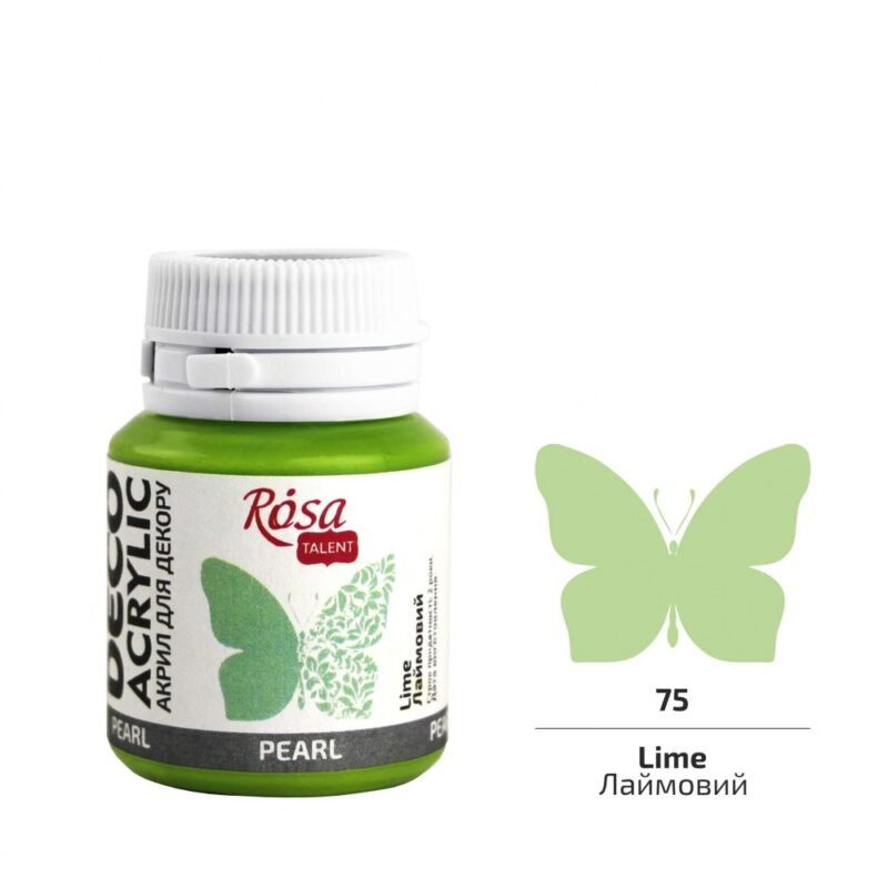 Akriliniai dažai Rosa Talent perlamutriniai 20ml Lime