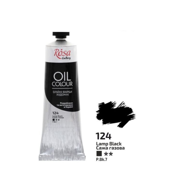 Aliejiniai dažai Rosa Gallery 100ml Lamp Black