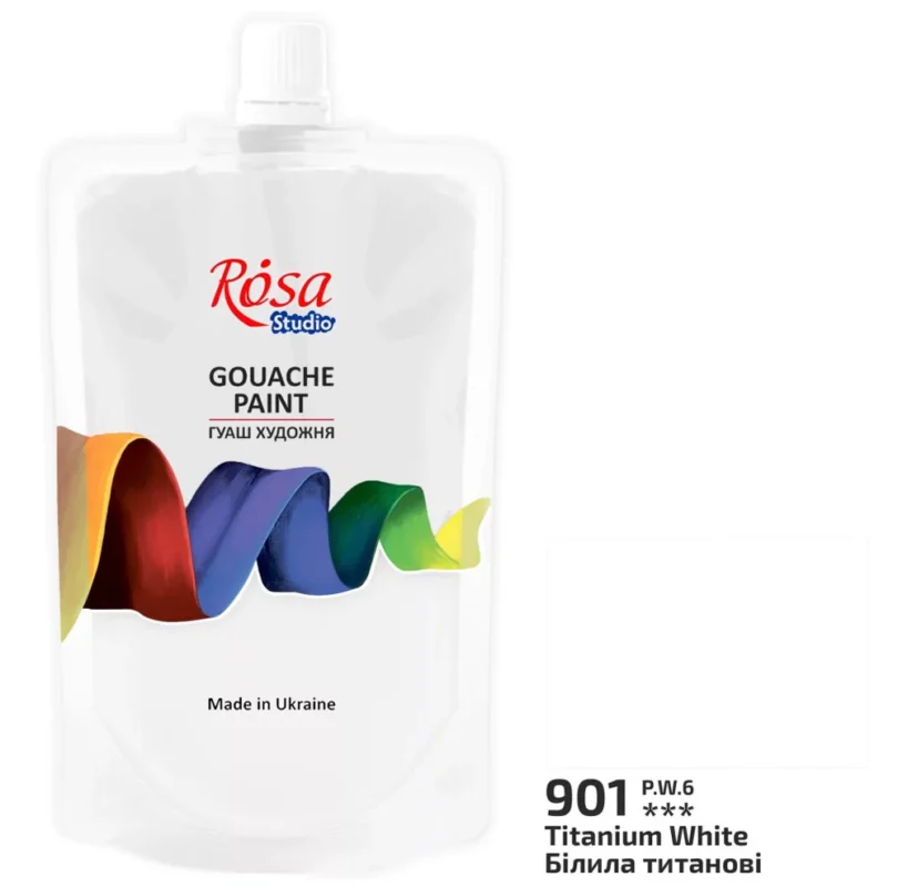 Guašas dailininkams Rosa - 200ml Titanium White