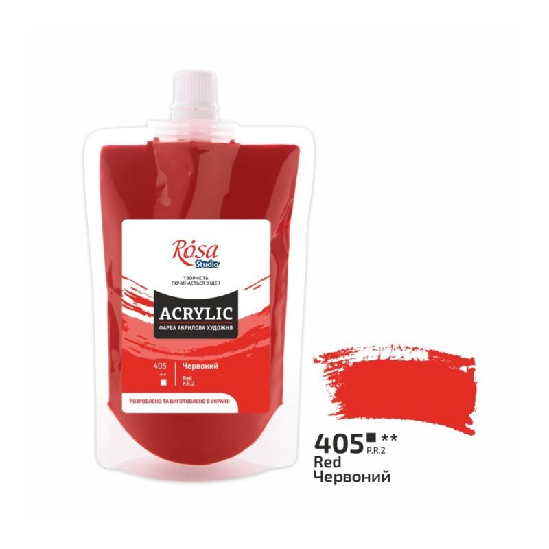 Akriliniai dažai Rosa Studio 200ml Red
