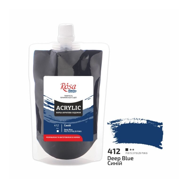 Akriliniai dažai Rosa Studio 200ml Blue