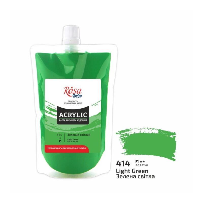 Akriliniai dažai Rosa Studio 200ml Light Green