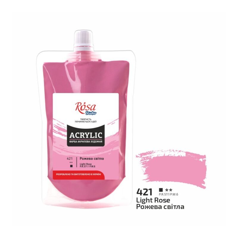 Akriliniai dažai Rosa Studio 200ml Light Pink