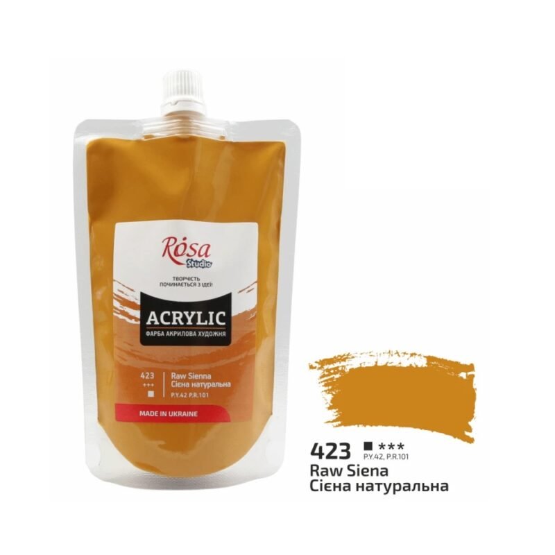 Akriliniai dažai Rosa Studio 200ml Raw Sienna