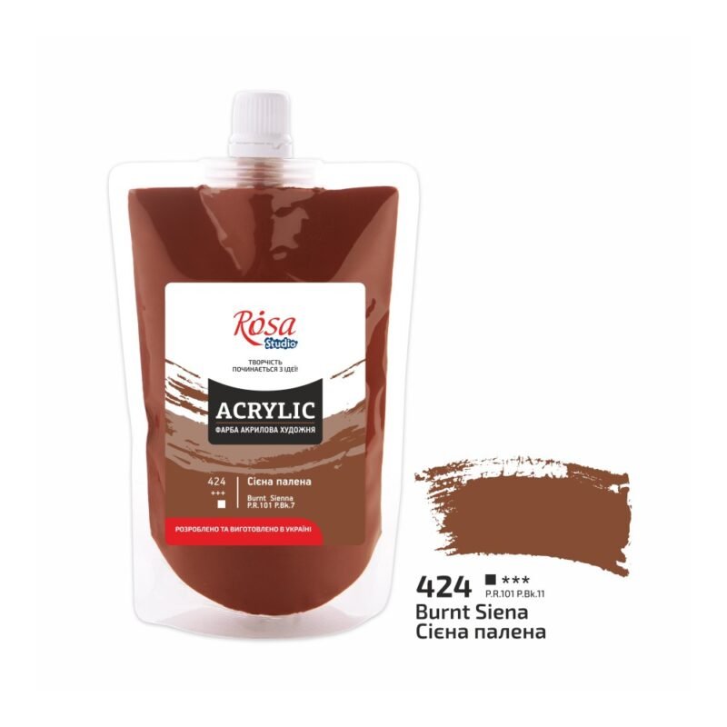 Akriliniai dažai Rosa Studio 200ml Burnt Sienna