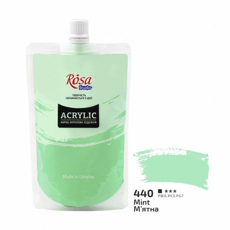 Akriliniai dažai Rosa Studio 200ml Mint